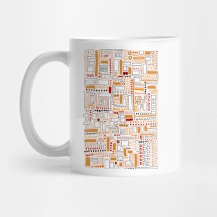 Orange and Red Modern Pattern Mug